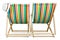 Deckchairs isolated on a white background