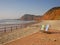 Deckchairs on Jacob's Ladder Beach in Sidmouth