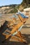 Deckchairs on the promenade overlooking Shanklin beach