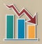 Declining business report bar chart