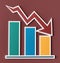 Declining business report bar chart