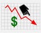 Declining equity price of dollar