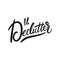 Declutter word. Hand drawn motivation lettering phrase. Black ink. Vector illustration. Isolated on white background