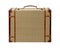 Deco Wood Burlap Suitcase with clipping path