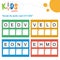 Decode the 4-letter words. Logic puzzle activity sheet