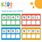 Decode the 4-letter words. Logic puzzle activity sheet