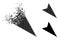 Decomposed and Halftone Dot Arrowhead Right-Down Icon