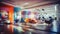 decor blurred commercial office interior