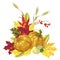 Decor element in autumn harvest season festival in vector