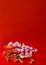 Decorate chinese new year 2019 on a red background(Chinese characters . FU. in the article refer to good luck, wealth, money flow