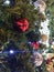 Decorate colorful balls in the Christmas tree to celebrate Christmas and New Year.