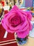 Decorate the shopping mall with colorful paper flowers.