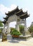 The decorated archway at baomo garden, china