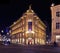 Decorated Art nouveau building of department store in Ljubljana in december