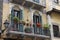 Decorated balcony, mediterranean climate flora