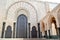 Decorated big door in Hassan 2 mosque in Morocco