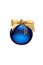 Decorated blue Christmas ball
