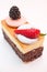 Decorated Chocolate and Cheese Cake