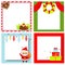 Decorated Christmas frames. New Year blank backgrounds set