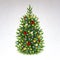 Decorated Christmas Tree with Colorful Garland