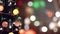 Decorated christmas tree and defocused bokeh background