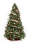 Decorated Christmas Tree Isolated