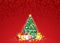 Decorated Christmas Tree Vector