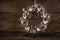 Decorated Christmas Wreath White Birch Hearts and Pine Cones Ol