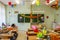 Decorated classroom for first graders on September 1 in city Balashikha, Russia.