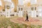 Decorated Columns with Sandal Spreader of Sheikh Zayed Mosque, The Great Marble Grand Mosque at Abu Dhabi, UAE