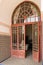 Decorated door. El Badi palace. Marrakesh . Morocco