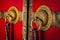 Decorated door handles of Tibetan Buddhist monastery