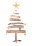 Decorated driftwood Christmas tree