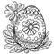 Decorated Egg, cute easter preschool easter egg coloring pages, modern happy easter black and white