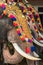 Decorated elephants at temple festival in Siva temple, Ernakulam, Kerala, India