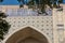 Decorated entrance to medieval building in Samarkand, Uzbekistan