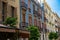 Decorated exteriours residental buildings in Malaga city, Andalusia, Spain. It`s a popular shopping destination for