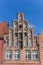 Decorated facade in the old town of Luneburg