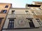 Decorated facades of an ancient building of Rome in Italy.