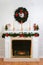 Decorated fireplace for christmas