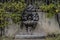 Decorated fountain in the villa Borghese gardens