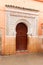 Decorated front door on Moroccan house