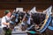 Decorated horse team at a parade in Garmisch-Partenkirchen, Garmisch-Partenkirchen, Germany - May 20.