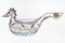 Decorated ladle-bowl shaped as scoop with seahorse