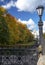 Decorated lantern and Fence in Katherine Park,Autumn