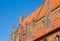 Decorated little towers on the roof of St. James church in Torun