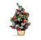 Decorated mini christmas tree isolated, Clipping path included