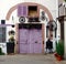 Decorated multicolored door and folding shutter