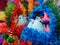 Decorated peace of artificial birds couple with Colorful handcraft