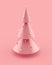 Decorated pink Christmas tree 3D illustration